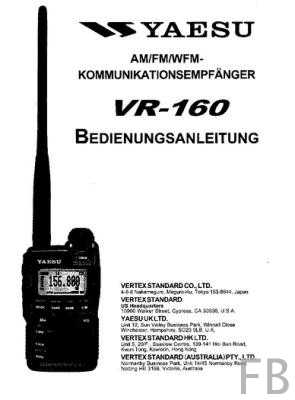 Yaesu VR-160 Deutsches Handbuch 
