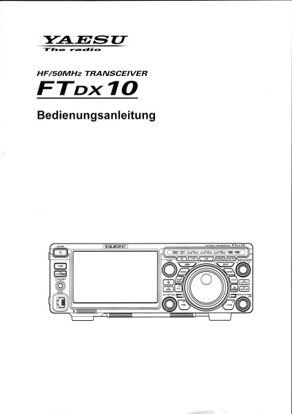 Yaesu FT-DX10 Deutsche Bedienungsanleitung