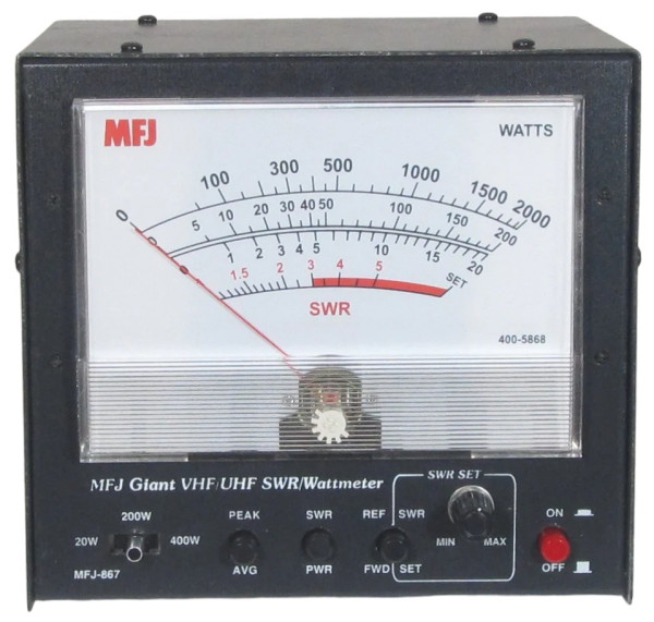 MFJ-867 VHF/UHF Giant SWR/Wattmeter