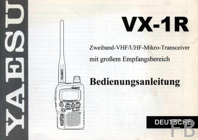 Yaesu VX-1R Deutsche Bedienungsanleitung