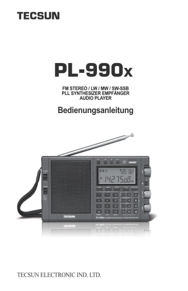 Tecsun PL-990X Deutsche Bedienungsanleitung