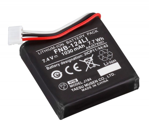 YAESU (Vertex) FNB-124Li Lithium Ionen Akku mit 7,4 Volt 1030 mAh