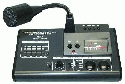 MFJ-299 Compressor Graphic Equalizer Desktop Microphone