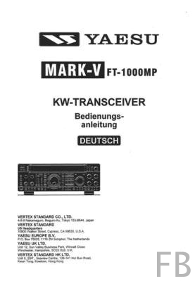 Bedienungsanleitung FT-1000MP MARK-V