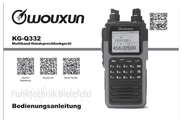 Wouxun KG-Q332 Deutsche Bedienungsanleitung