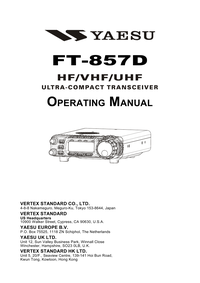 Yaesu FT-857D Operating Manual in English