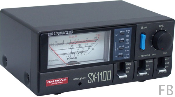 Diamond SX-1100 SWR/Power Meter 1.8-160 + 430-1300MHz 200W
