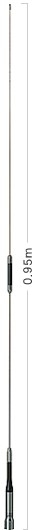 Diamond AZ-510N 2m/70cm Dualband Antennenstrahler 95cm Länge N-Norm