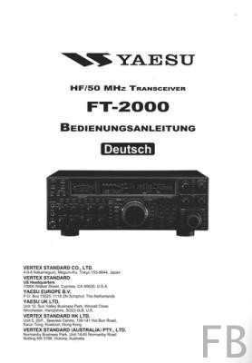 Yaesu FT-2000 Deutsche Bedienungsanleitung
