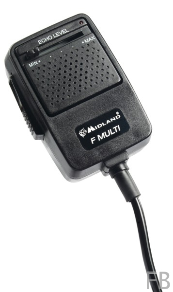 Midland F100 Echo Mikrofon- Für Alan 100/ Midland 203 mit 4 poliger Mikrofonbuchse