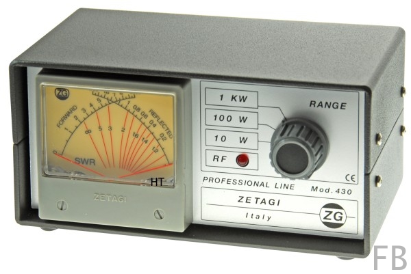 Zetagi SWR 430 SWR/Wattmeter 120-500 MHz - PL-Anschlüsse