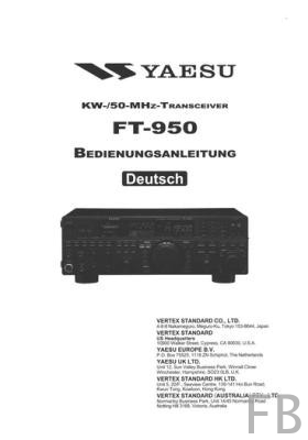 Yaesu FT-950 Bedienungsleitung in Deutsch