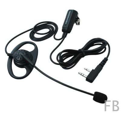 Kenwood KHS-28F Ohrhörer mit Ohrbügel Schwanenhalsmikrofon separat PTT